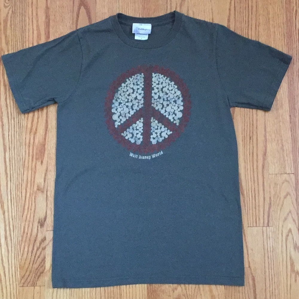 Disney graphic peace sign short sleeve t-shirt